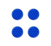 4R Quattroerre.it Adhésif 3D Diamond Refractive Cercles, Bleu, Lot de 4 Pièces