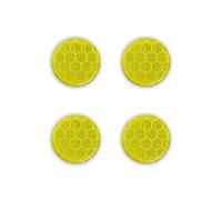 4R Quattroerre.it Adhésif 3D Diamond Refractive Cercles, Jaune, Lot de 4 Pièces