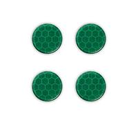 4R Quattroerre.it Adhésif 3D Diamond Refractive Cercles, Vert, Lot de 4 Pièces