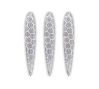 4R Quattroerre.it Adhésif 3D Diamond Refractive Flèches, Blanc, Lot de 3 Pièces