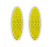 4R Quattroerre.it Adhésif 3D Diamond Refractive Ovales, Jaune, Lot de 2 Pièces