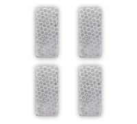 4R Quattroerre.it Adhésif 3D Diamond Refractive Rectangles, Blanc, Lot de 4 Pièces