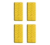 4R Quattroerre.it Adhésif 3D Diamond Refractive Rectangles, Jaune, Lot de 4 Pièces