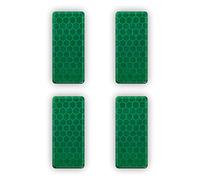4R Quattroerre.it Adhésif 3D Diamond Refractive Rectangles, Vert, Lot de 4 Pièces