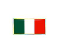 4R Quattroerre.it Adhésif 3D Italie Drapeau, 80 x 40 mm