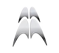 4R Quattroerre.it Adhésif 3D Racing Wing, Gris Argenté Effet Métallisé