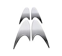 4R Quattroerre.it Adhésif 3D Racing Wing, Gris Argenté Effet Métallisé