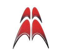 4R Quattroerre.it Adhésif 3D Racing Wing, Rouge Effet Métallisé