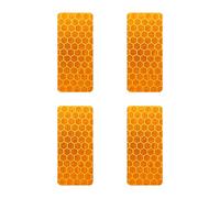 4R Quattroerre.it Adhésif Diamond Refractive Rectangles, Orange, Lot de 4 Pièces