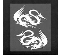 4R Quattroerre.it Adhésifs Prédécoupés pour Voitures Dragons, Blanc