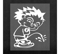 4R Quattroerre.it Adhésifs Prédécoupés pour Voitures Garçon Vilain, Blanc