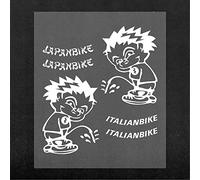 4R Quattroerre.it Adhésifs Prédécoupés pour Voitures ItalianBike, Blanc