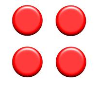 4R Quattroerre.it Adhésifs Réfractifs 3D Cercles, Rouge, Lot de 4