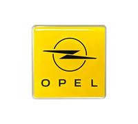 4R Quattroerre.it Autocollant 3D carré Compatible avec Opel, Produit sous Licence (Jaune)