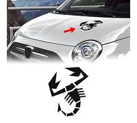4R Quattroerre.it Autocollant Scorpion Abarth pour Cofan, noir, 20 x 24 cm