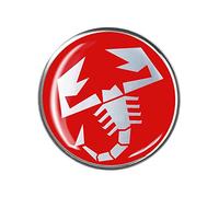 4R Quattroerre.it Autocollants 3D pour sièges Fiat 500 Abarth, Scorpion, 2 pièces, diamètre 60 mm