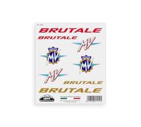 4R Quattroerre.it Autocollants pour MV Agusta Brutale - Lot de 8 Autocollants prédécoupés, résistants à l'eau et aux Rayons UV, fabriqués en Italie, Licence Officielle, Feuille de 160 x 135 mm