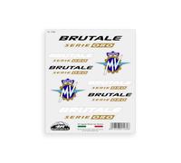 4R Quattroerre.it Autocollants pour MV Agusta Brutale Série Oro - Lot de 8 Autocollants prédécoupés, résistants à l'eau et aux Rayons UV, fabriqués en Italie, Licence Officielle, Feuille de 160 x 135