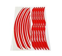 4R Quattroerre.it Bandes Adhésives Modulaires pour Les Jantes des Motos, Rouge + Racing Écriture