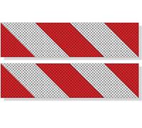 4R Quattroerre.it Bandes Adhésives Réfractives à Rayures Classe 2, Droite et Gauche, 40 x 10 cm, Lot de 2