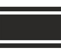 4R Quattroerre.it Bandes Adhésives Triples de Course pour Voitures, Noir, 20 cm x 5 mt