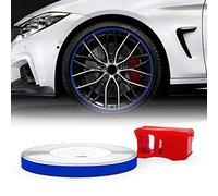 4R Quattroerre.it Bandes Wheel Trim Racing pour les Jantes des Voitures, Bleu, 5 mm x 6 mt