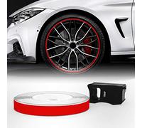 4R Quattroerre.it Bandes Wheel Trim Racing pour les Jantes des Voitures, Rouge, 5 mm x 6 mt