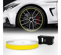 Bandes Wheel Trim Réfractifs pour les Jantes des Voitures, Jaune, 7 mm x 6 mt