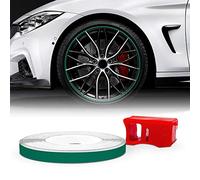 4R Quattroerre.it Bandes Wheel Trim Réfractifs pour Les Jantes des Voitures, Vert, 5 mm x 6 MT