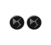 4R Quattroerre.it DS Autocollant 3D Logo Noir Lot de 2 12 mm