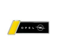 4R Quattroerre.it Emblème 3D Adhésif Compatible avec Opel Motorsport, Produit sous Licence, Noir et Jaune, 30 x 80 mm