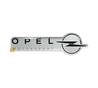 4R Quattroerre.it Emblème Frise Autocollant 3D Compatible avec Opel Motorsport, 38 x 90 mm (Argent)