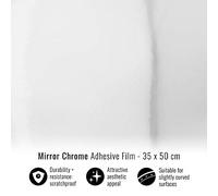 4R Quattroerre.it Film adhésif Miroir chromé 35 x 50 cm