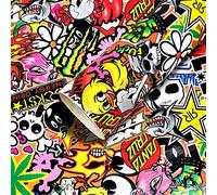 Film Adhésif Wrapping pour Voitures, Sticker Bomb, 50 x 70 cm