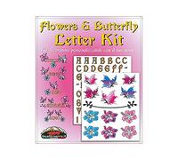 4R Quattroerre.it Kit Lettres Adhésives Fleurs et Papillons