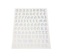 4R Quattroerre.it Kit Lettres Adhésives Gothique, Gris Argenté