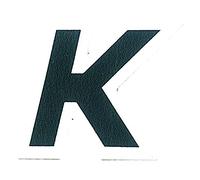 4R Quattroerre.it Lettre Adhésive K pour Vêtements, Noir