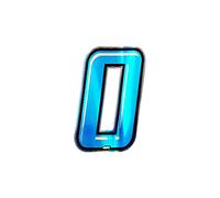 4R Quattroerre.it Nombre de Course 0 Holographique Fin, Bleu, 10 x 6,5 cm