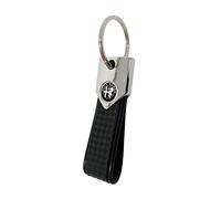 4R Quattroerre.it Porte-clés Elite Alfisti, carbone noir avec logo Alfa Black