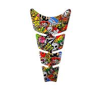 4R Quattroerre.it Protection Réservoir Adhésive 3D pour Motos Slim, Sticker Bomb, 20,5 x 11,5 cm