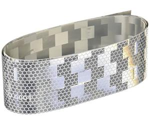 4R Quattroerre.it Rouleau Réfractif pour Valises Moto Homologué CEE-ONU, Blanc, 5 x 100 cm