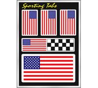 4R Quattroerre.it Sporting Tabs Kit de Drapeaux États-Unis, 132 x 95 mm
