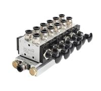 4R210-08 2F-10F Manual valve 2 Way 5 Position Push and pull Pneumatic switch of directional valve Combination Valve Manifold(8 in 8 out,4 Stations)