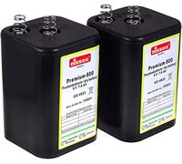 4R25 Lot de 2 piles de rechange pour batterie à faible latence IEC 4R25 6V, charbon de zinc