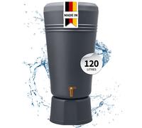 4rain AZURA 2in1 réservoir d’eau de pluie 120 litres gris graphite incl. bac à plantes et support