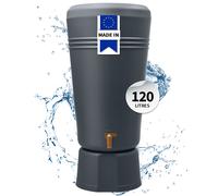 4rain AZURA 2in1 réservoir d’eau de pluie 120 litres gris graphite in ac à plantes et support