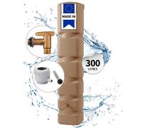 4rain BASIC réservoir mural kit complet 300 litres taupe incl. robinet de sortie en plastique et raccord de descente
