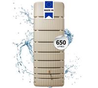 4rain Cuve murale SLIM 650 L sable avec robinet PE imitation laiton