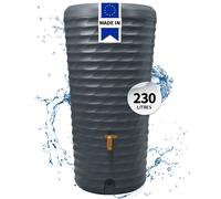 4rain JOLIE 2 en 1 récupérateur d'eau de pluie 230 L, gris graphite Incl. bac de plantation