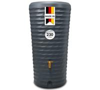 4rain Jolie Récupérateur d'eau de Pluie, 230 L, Gris Graphite, 2 en 1